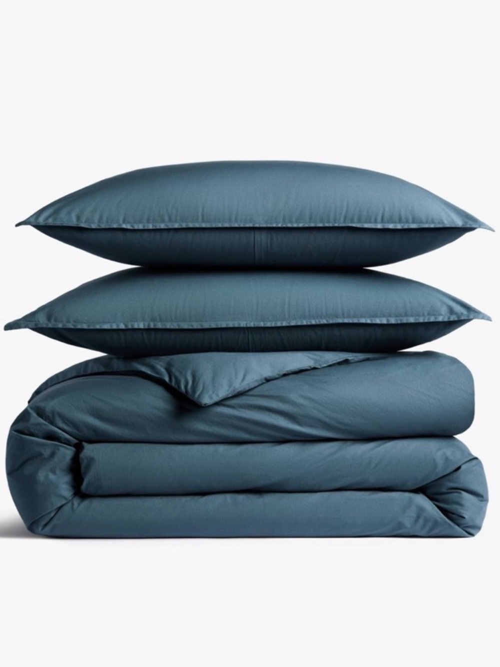 Parachute Casual Organic Duvet Cover Set Blue King 3 Piece Cotton New